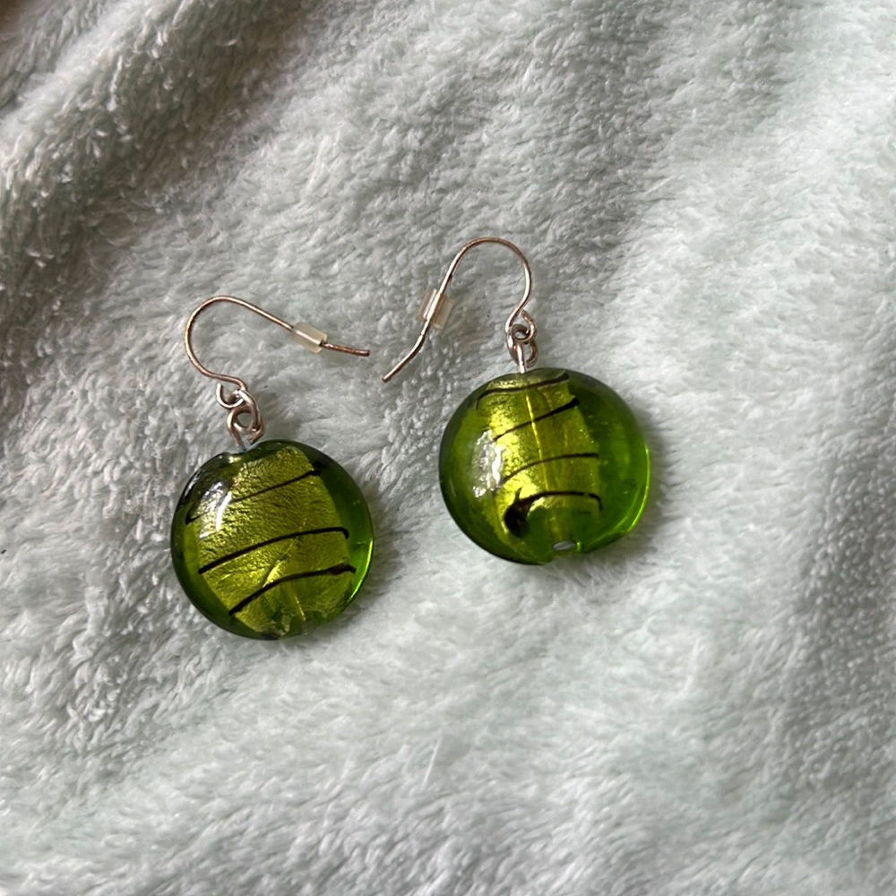 Green Gem Earrings